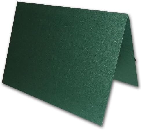 Blank Metallic Emerald Green A2 Folded Invitations - 25 Pk