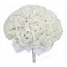 Ivory Silk Rose Hand Tie (3 Dozen Roses) - Wedding Bouquet