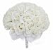 Ivory Silk Rose Hand Tie (3 Dozen Roses) - Wedding Bouquet