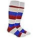 adidas Metro Hoop Soccer Socks, White/Cobalt/Power Red, Medium