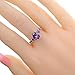 YAZILIND Wedding Bridal Rhinestone Purple Engagement Ring For Women