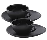 Nigella Lawson Cappuccino Cup & Saucer Set/2 Black