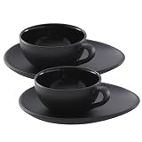 Nigella Lawson Cappuccino Cup & Saucer Set/2 Blackby LKBLACK