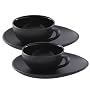 Nigella Lawson Cappuccino Cup & Saucer Set/2 Black