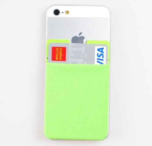 Smart Muiti Pocket Pouch Brand New 3M Removable Tape Adhesive Card Pocket Case for all iPhone 4S,5S, iPod Touch, Galaxy S4,S5,Note2,3 (Lime)