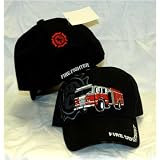 Buy Fire Truck Baseball style Cap Premium Embossed with Adjustable Velcro Closure by y2