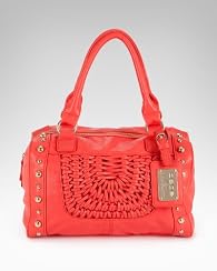 Woven Dome Stud Satchel