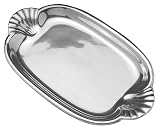 Wilton Armetale Scallop Handle Small Oval Tray