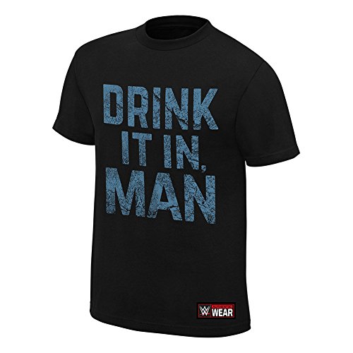Chris Jericho Drink It In Man WWE Authentic Black T-shirt New