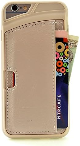 Spring Eye® iphone 6 Wallet case - Ultra Slim PU Leather Protective Cover Insert 3 Cards &amp; cash for iPhone 6 (4.7 inches) - Beige