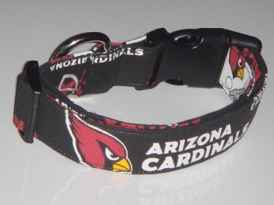 NFL Arizona Cardinals Football Dog Collar Black Large 1