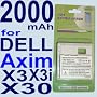 HQRP 2000mah X1111 Li-Ion Replacement Battery for Dell Axim X3, X3i, X30, X 3, X 30 PDA Models