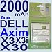 Extended Capacity X1111 Li-Ion Replacement Battery for Dell Axim X3, X3i, X30...