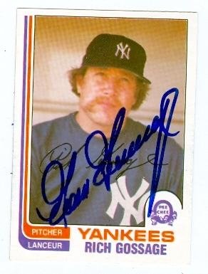 Goose Gossage Autographed/Hand Signed Baseball Card (New York Yankees) 1982 O-Pee-Chee #396
