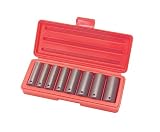 TEKTON 4835 3/8-Inch Drive Deep Impact Socket Set, SAE, 9-Piece