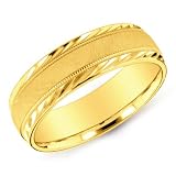 14K Yellow Gold Elegant Men's Wedding Band