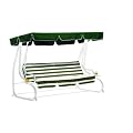 4-sitzer Funktions Hollywoodschaukel MIAMI, klappbar als Liege, gr�n/weiss