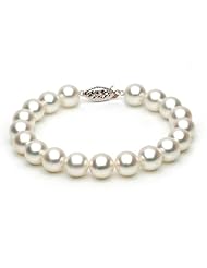14k Gold 8.5-9mm White Japanese Akoya Saltwater Cultured Pearl Bracelet AAA Quality, 4 Lengths - 6.5, 7, 7.5, 8 Inches