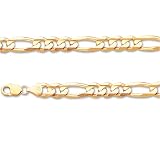 ITALY 14K GOLD CHAINS REGULAR - FIGARO 280 - Width: 10.5mm - Length: 8.5