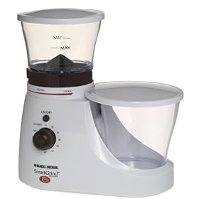 Black & Decker CBM7 SmartGrind Deluxe Coffee Bean Burr Mill, White