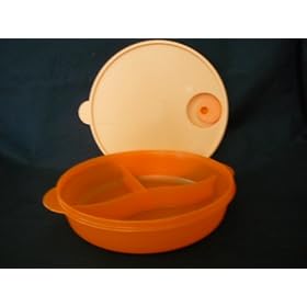 Tupperware Crystalwave Divided Dish. Orange by Tupperware