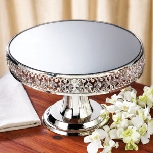 Kitchen: CAKE STAND WITH CRYSTALS   CAKE PLATTER WITH BEADED CRYSTALS   cake Stand