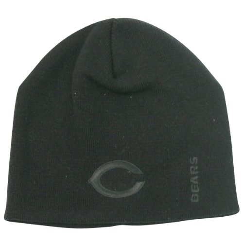 Chicago Bears Classic Logo Tonal Logo Winter Knit Beanie - Black
