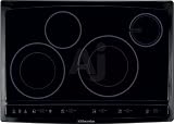 Electrolux EW30CC55GB 30 Hybrid Induction Cooktop with 2 Induction/2 Radiant Elements, Electronic Touch Controls, Blue LED Display and Easy-to-Clean Cooktop Surface: Black