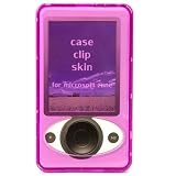 yooZoo Crystal Plastic Hard Case for Microsoft Zune 30 30GB with Lanyard Orchid Purple