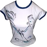 Lot 29 - Lot 29 Road Runner Looney Tunes Glitter White Tee Shirt (FREE Priority Mail Shipping)