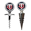 Minnesota Twins MLB Cork Screw and Wine Bottle Topper Set by Great American Products