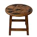 Handmade Kids Furniture - Carved Wood Childrens Table With Puppy Dog Design & Painted Accents