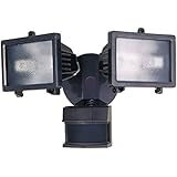 Heath Zenith HZ-5512-BZ 300-watt Quartz Halogen Motion-Sensing Twin Security Light, Bronze