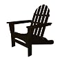Polywood Outdoor Furniture Classic Adirondack Chair, Mahogany-Recycled Plastic Materials