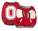 Officially Licensed Ohio State University Buckeyes OSU Dog Varsity Jacket Coat LARGE