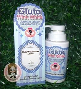 Gluta Wink White Glutathione Whitening Lotion with AHA & Collagen 300ml