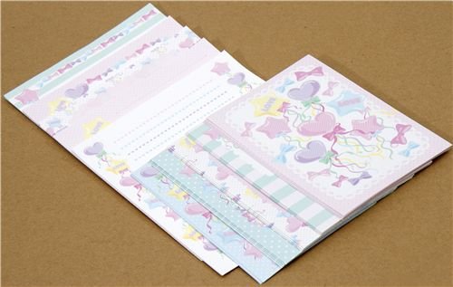 Imagen 2 de Bonito juego de cartas con corazones y lazos