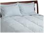 Aeolus Down Faux Suede Full/Queen 3-Piece Down Comforter Set, Blue