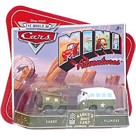 Disneys Pixar Cars Mini Adventures 2 Pk Sarges Boot Camp Sarge & Fillmore