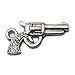 20 Gun Charms silver tone pistol hand gun charms