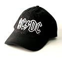 ACDC Black Slouch Fit Baseball Cap