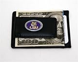 LSU Tigers Black Leather Card Holder and Magnetic Money Clip