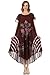 Sakkas Embroidered Painted Floral Cap Sleeve Cotton Dress