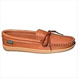 Women's Cowhide Molded Sole Moccasins in Taupe Size: 7