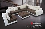 5PC MODERN 2-TONE MICROFIBER SECTIONAL SOFA S150RIE
