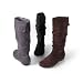 Brinley Co Womens Slouchy Microsuede Boot