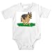 Onesie with german, dog, ball, shepherd, canine