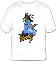 T-shirt with "state animal", "white tailed deer", "state bird", "New Hampshire", "state flower", "purple lilac", "purple finch", state