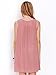 ROMWE Women's Cute Plain House Sleeveless Pleated Embroidered Dress