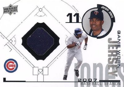 Jacque Jones 2008 Upper Deck Game Worn Jersey Card #98-JJ - Chicago Cubs